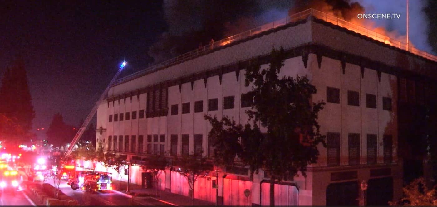 Historic Harris building in San Bernardino catches fire again